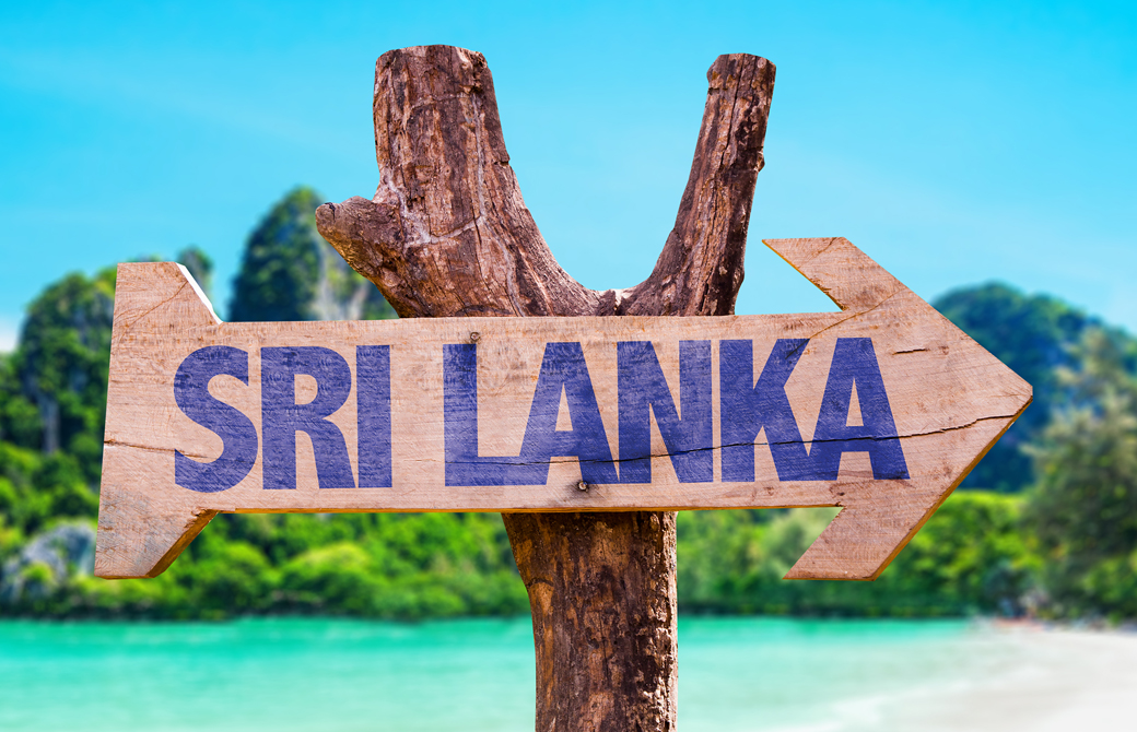 スリランカを示す標識のイラスト