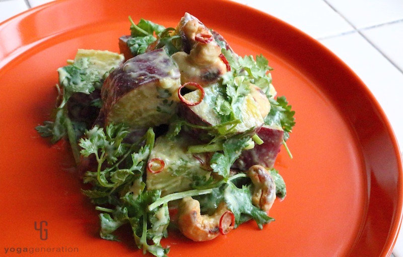 グリーンカレー風味のさつまいもサラダ