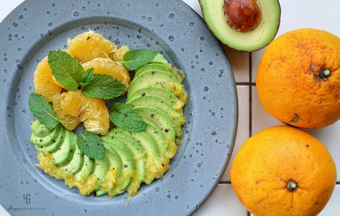 ゆるベジ：ミント香る♪｜アボカドと甘夏の爽やかサラダ