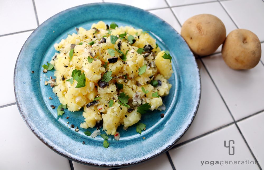 ラッキョウと黒オリーブのポテトサラダ