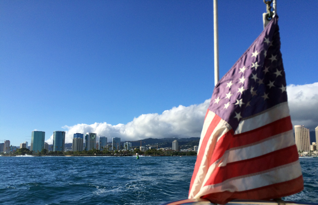Mahokoのブログ アメリカ国旗と海