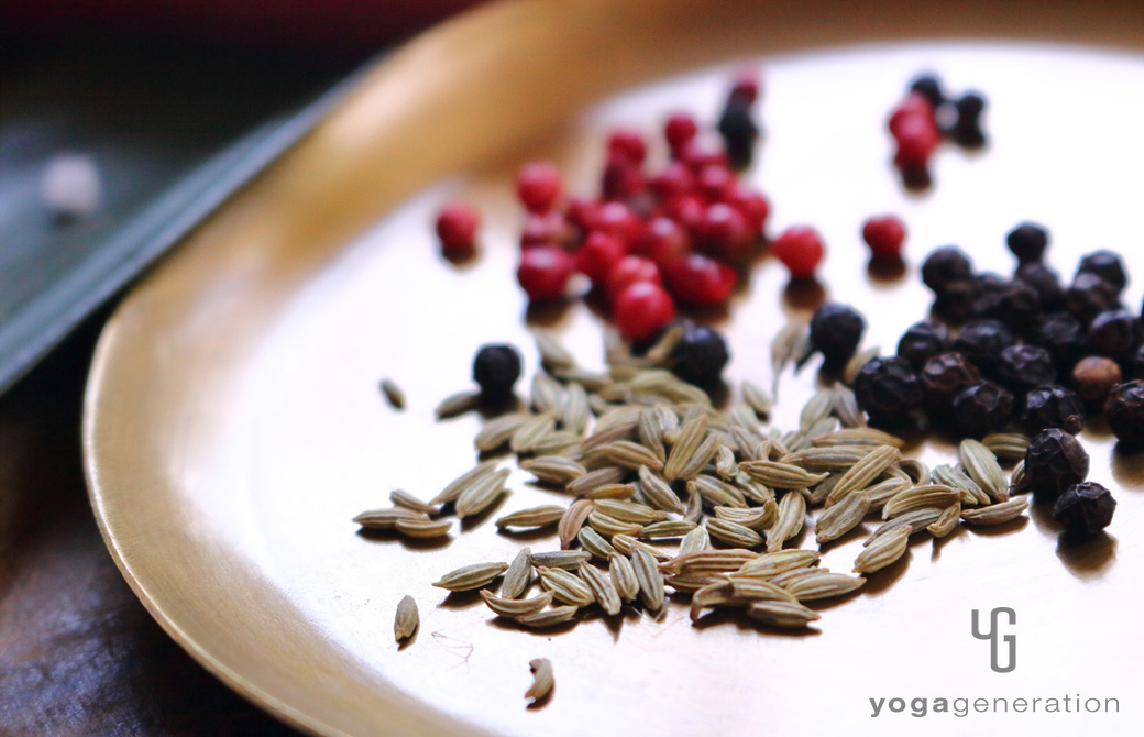 フェンネルや赤胡椒などのスパイス