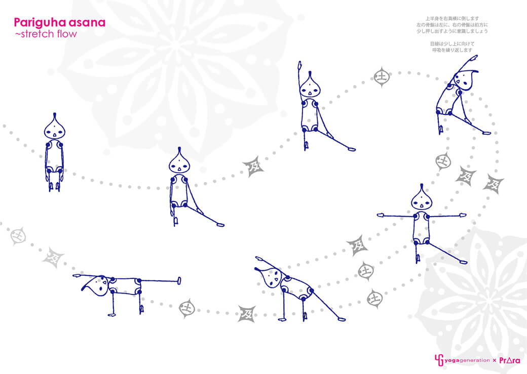 パリガーサナを取り入れた、反体側を効果的にストレッチするフロー