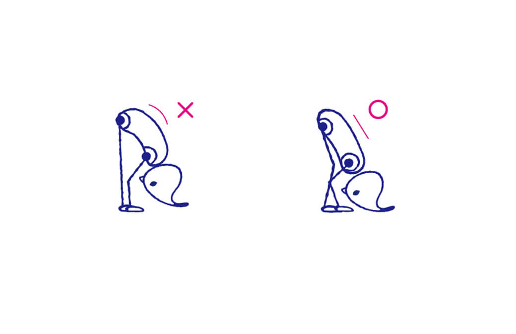 ウッターナーサナは、背骨をしっかり伸ばした状態を保つ