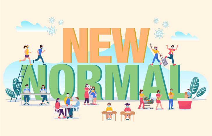 NEW NORMALな生活のイメージイラスト