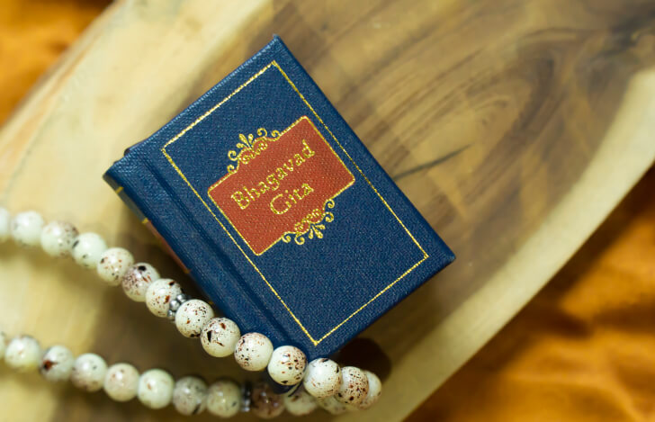 ヨガの古典教典と白いマーラー