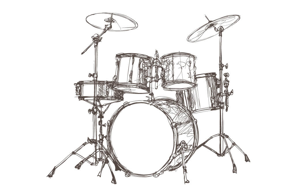 ドラムセットのイラスト Drums Image ヨガジェネレーション Yogageneration