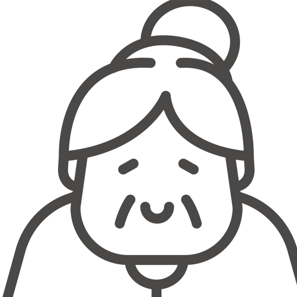 老人女性のアイコン