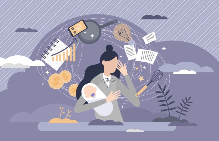 子を産み人生に思い悩む女性