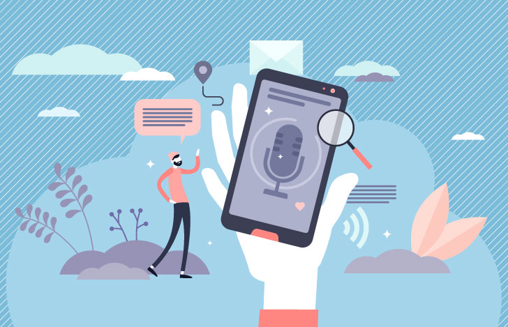 スマホを持つ手と男性