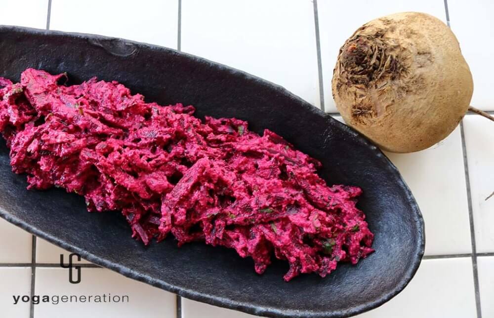 ビーツのスパイシーな白和え