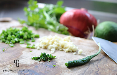 ドレッシング材料みじん切り