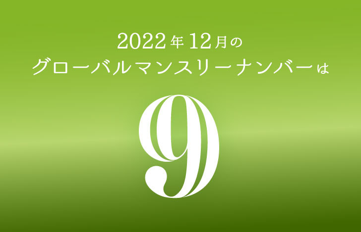 2022年12月のグローバルマンスリーナンバー