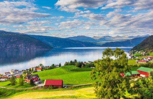 ノルウェーの農村のイメージ写真