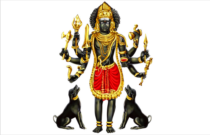 シヴァ神のヴァイラヴァの姿