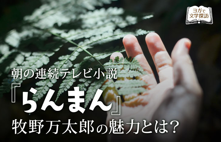 手のひらに乗った葉とらんまんのタイトル