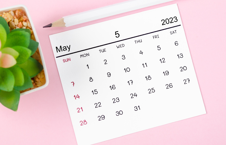 5月のカレンダー