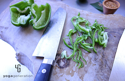 ピーマン薄切り