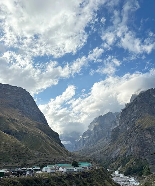 バドリナートに着いた際の景色