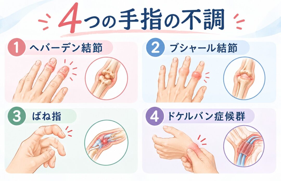 更年期の手の不調4つ